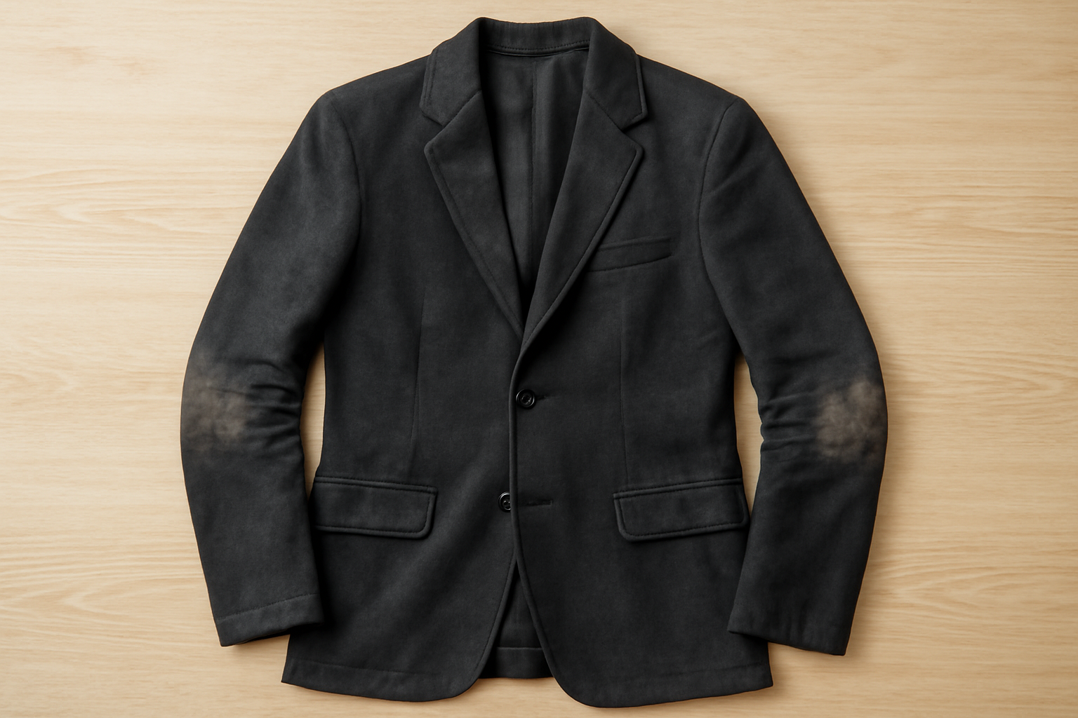 blazer posé montrant coudes frottés