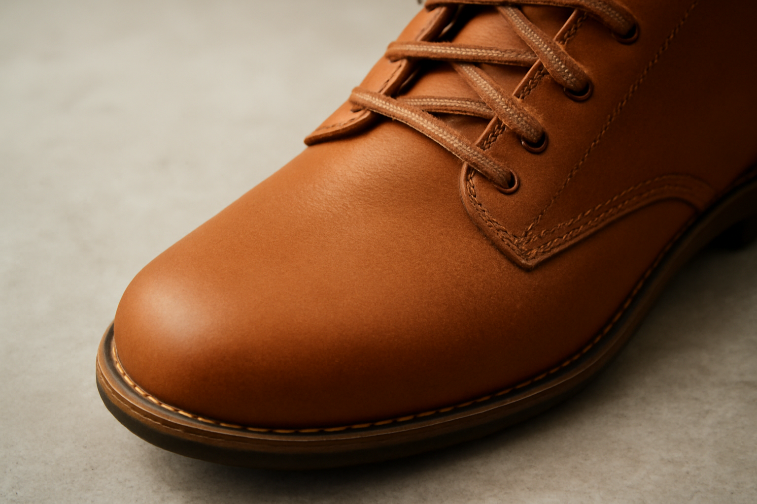 chaussure laçée montrant espace avant-pied