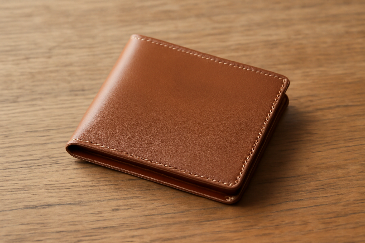 petit portefeuille minimaliste posé sur table