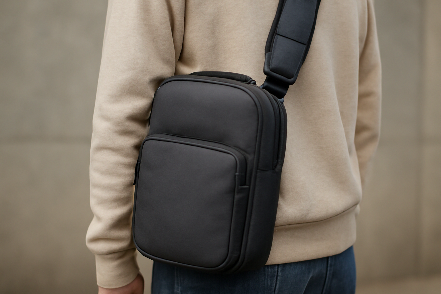 bandoulière rembourrée sur un sac porté