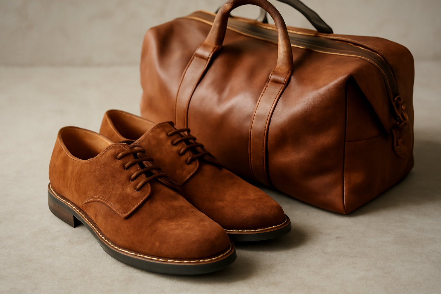chaussures posées près d'un sac