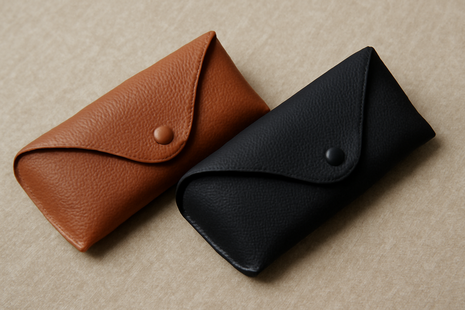 etuis lunettes cote a cote sur tissu