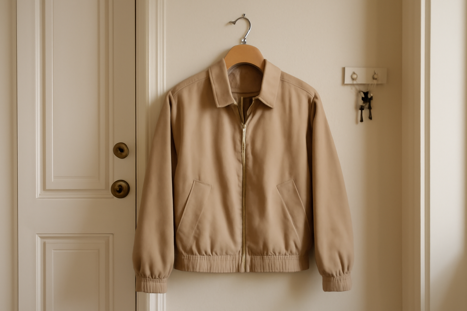 petite veste legere suspendue dans entree
