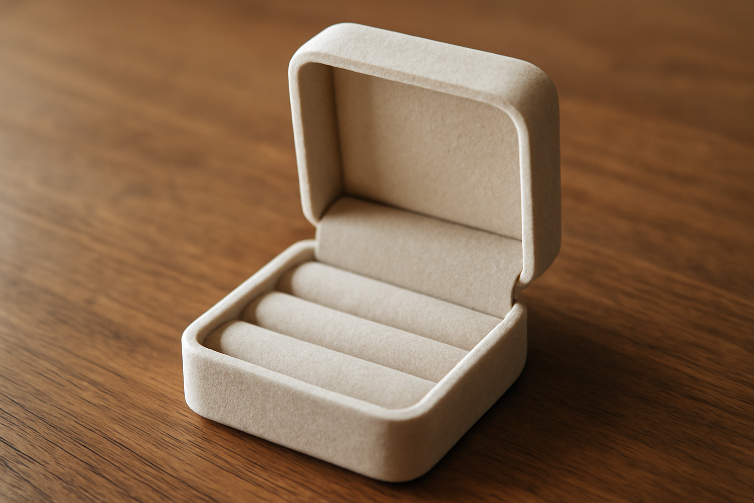 petit coffret bijoux ouvert sur table